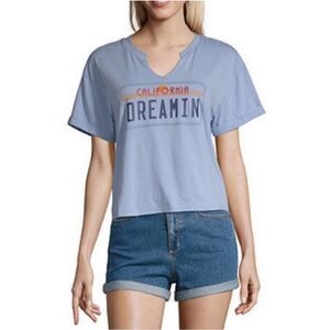 Youth in revolt blue California crop top size L